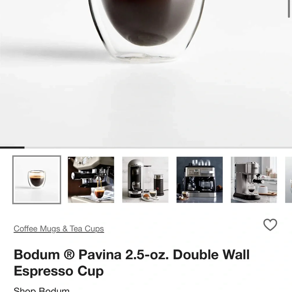 Crate&Barrel Clear Double-Walled Glass Cups